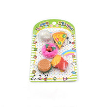 3D Food-Shaped Colorful Eraser Set – Cute Novelty Mini Erasers for Kids (5 Pc Set)